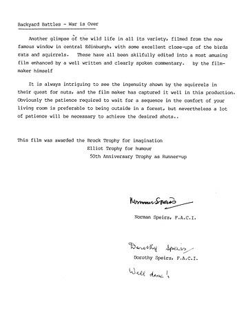 ECVS Judges comments